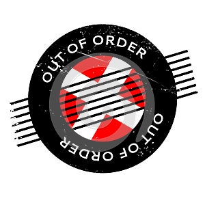 Out Of Order rubber stamp