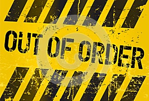 Out of order sign,