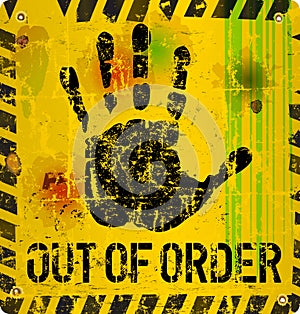 Out of order sign