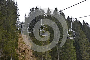 Out of Season Ski Lifts at Cima Sappada, Italy