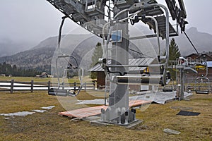 Out of Season Ski Lifts at Cima Sappada, Italy