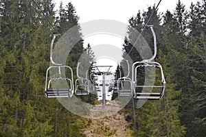 Out of Season Ski Lifts at Cima Sappada, Italy