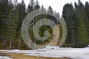 Out of Season Ski Lifts at Cima Sappada, Italy