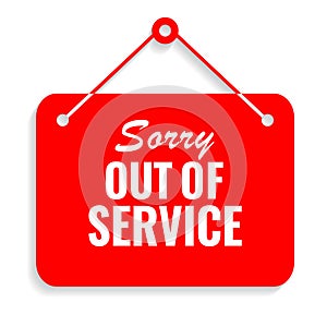 Out of service vector sign