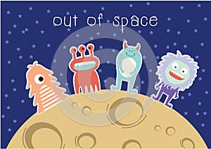 Out of Space - monster cartoon