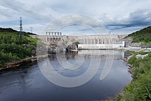 Outardes River Hydro Dam Quebec Canada