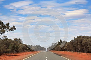 Outback Australia, Long straight road in outback Australia,