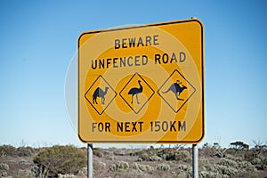 Outback road sign