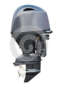 Outboard motor isolated on white background