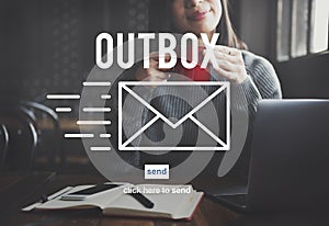 Outbox Inbox Email Connection Global Communications Concept