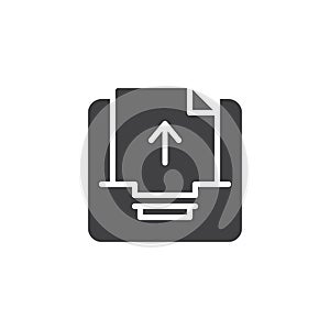Outbox letter vector icon photo