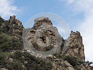 Outcropping of Ancient Metamorphic Rock in Montana