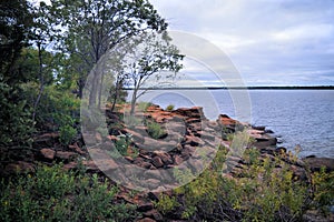 Outcropping of the Woodbine geologic formation