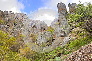 Outcrops on the mountain Demerdzhi