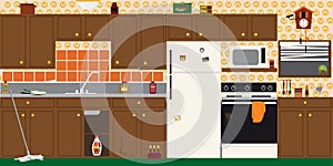 Outdated kitchen interior