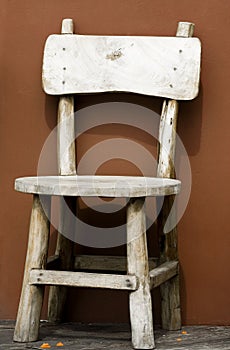 Outdated wooden chair photo