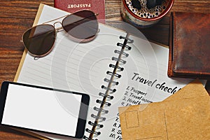Travel accessories and checklist