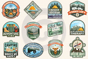 Outdoor adventure patch with quotes. Vector. Concept for shirt, logo, print, stamp or tee. Vintage typography design