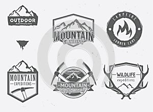 Outdoor adventures icons