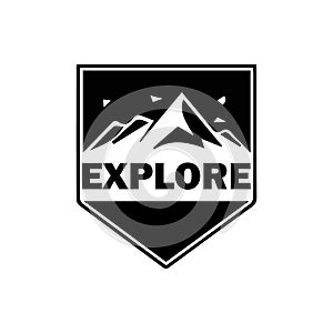 outdoor adventures logo. illustrator vector of adventure logo