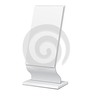 Outdoor Advertising Stand Banner Shield Display, Advertising. Illustration Isolated On White Background.