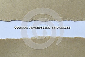 outdoor advertising strategies on white paper