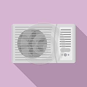 Outdoor air conditioner fan icon, flat style