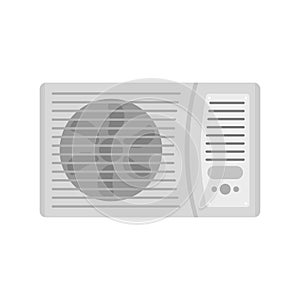 Outdoor air conditioner fan icon, flat style
