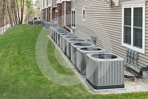 Outdoor air conditioning and heat pump units