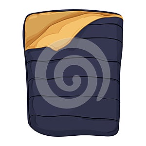 outdoor bag sleeping color icon vector illustration