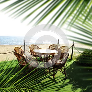 Outdoor bamboo furniture