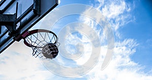 Outdoor basketball details