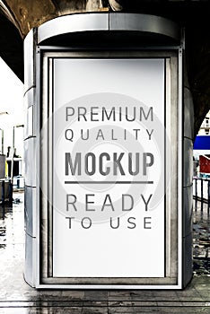 Outdoor billboard mockup isolated branding