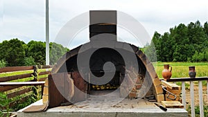 Outdoor brick oven. Pizza oven. Cupola furnace