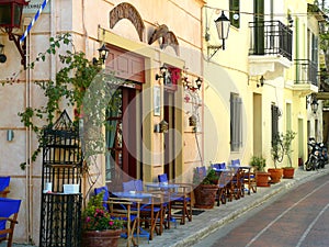 Outdoor cafe Plaka Athens