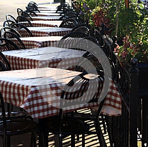 Outdoor Cafe Table Settings