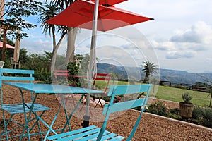 Outdoor cafe in the Valley of 1000 Hills, KZN, South Africa