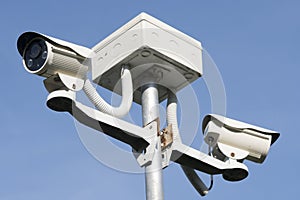 Outdoor CCTV Camera Operating for security in garden