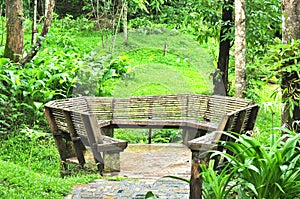 Outdoor chair at Pacharoen waterfall national park, Thailand