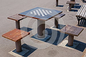 Outdoor chess table
