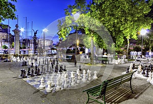 Outdoor chessgame, Bastions park, Geneva photo