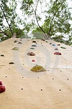 Outdoor climbing wall