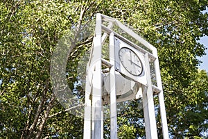 An outdoor clock in the Brisbane Amusement park