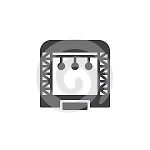 Outdoor concert stage vector icon