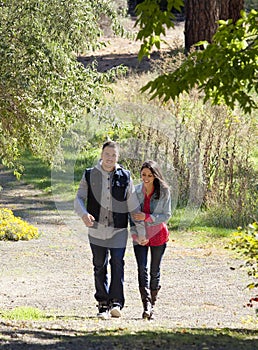 Outdoor Couple Walking