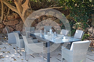 Outdoor dining area