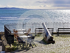 Outdoor Dining with a View over Lyme Bay