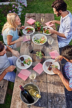 Outdoor dinner party