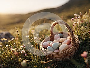 Outdoor Easter egg basket