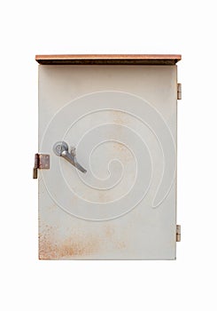 Outdoor electric box panel, old